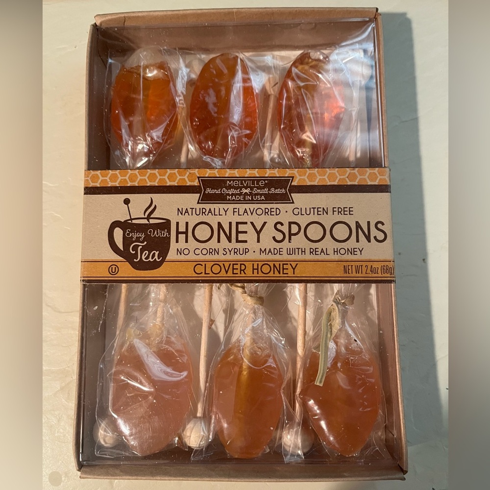 Melville Candy All Natural Tea Honey Spoons Set/6